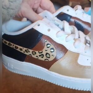 SOLD- CUSTOM NIKE AF1 with Leopard Print